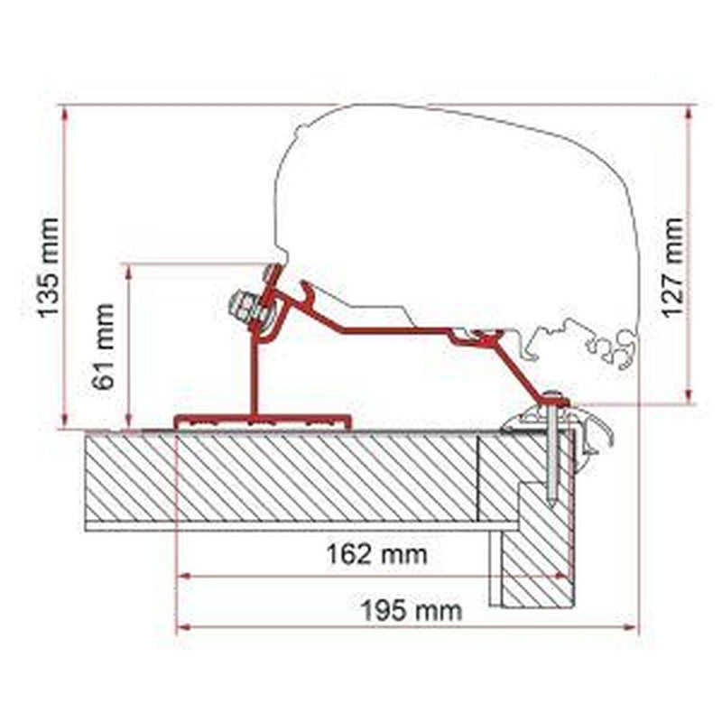 F80/F65 Adapter Kit Caravan Roof 450 98655Z073 UK Camping And Leisure - UK Camping And Leisure