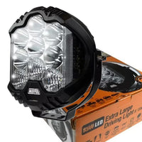 Maypole E-Approved 9-Inch Round LED Driving Light with Side Light & Spot Beam