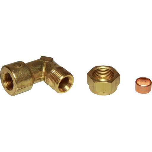 AG Brass Compression Elbow (1/4" BSP Female to 3/8" Compression) AG - UK Camping And Leisure