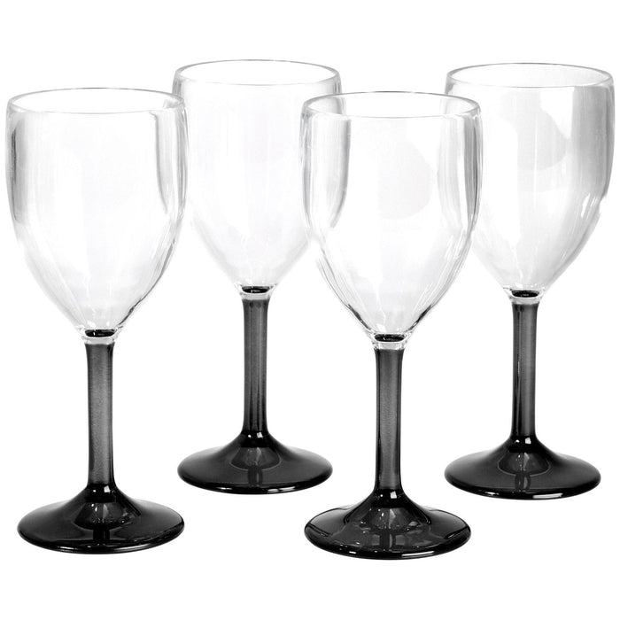 Wine Goblet Grey (4) T0151SGM Flamefield - UK Camping And Leisure