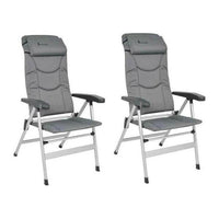 2x Isabella Thor Chair Light Grey Caravan Garden Camping