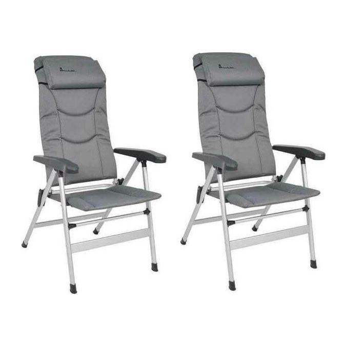 2x Isabella Thor Chair Light Grey Caravan Garden Camping | lightweight, touring caravan, camping chair