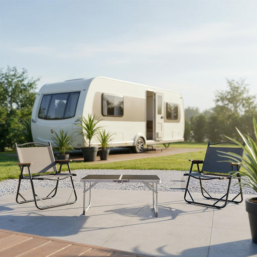 Leisurewize Folding Low Camping Table Lightweight Compact Outdoor 60x40x25.5CM - View 2