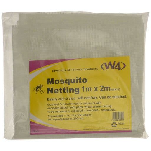 W4 Mosquito Net/Fixers 1M Square Grey 00020 W4 - UK Camping And Leisure