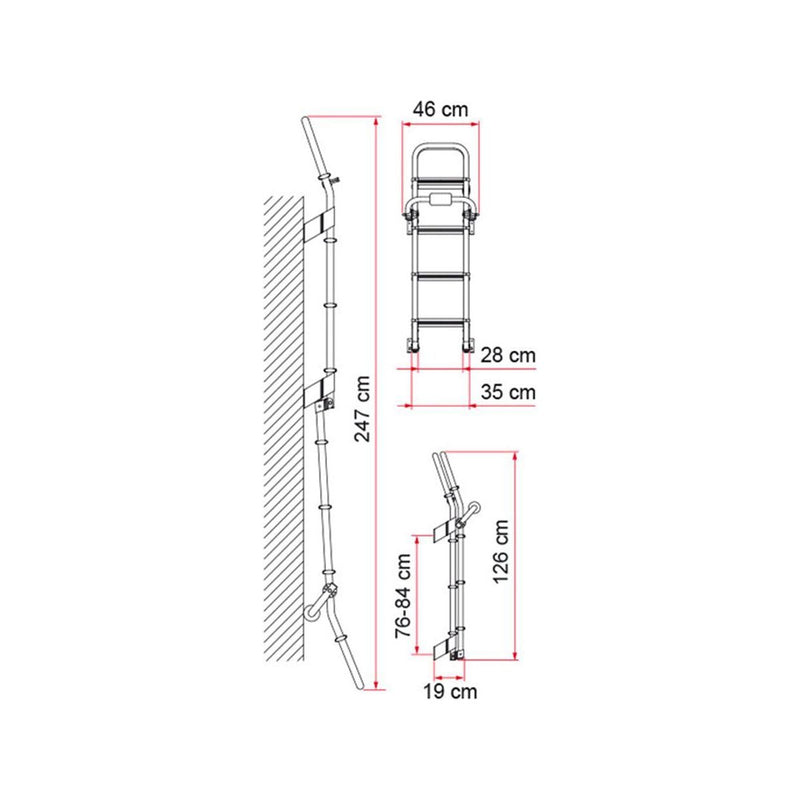 Fiamma Deluxe 8 Folding Ladder Caravan/Motorhome Accessory Fiamma - UK Camping And Leisure