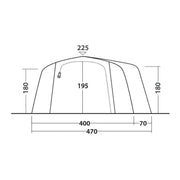 Outwell Montana 6 Air 6 Berth Four Room Tunnel Tent - View 19