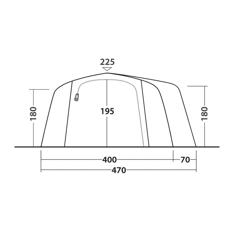 Outwell Montana 6 Air 6 Berth Four Room Tunnel Tent - View 19