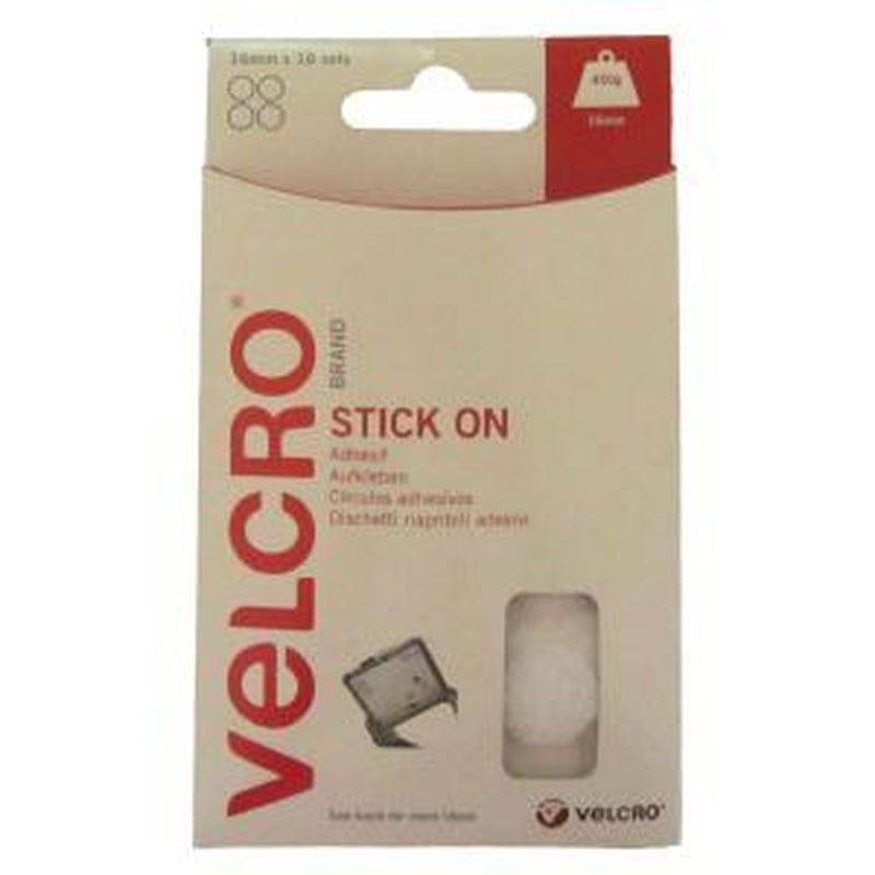 Velcre Velcoie Coins White (16) Vel-Ec60227 UK Camping And Leisure - UK Camping And Leisure