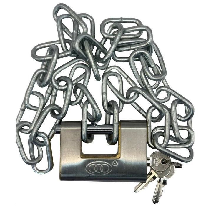 90mm Shutter Padlock with 120cm Chain AG - UK Camping And Leisure