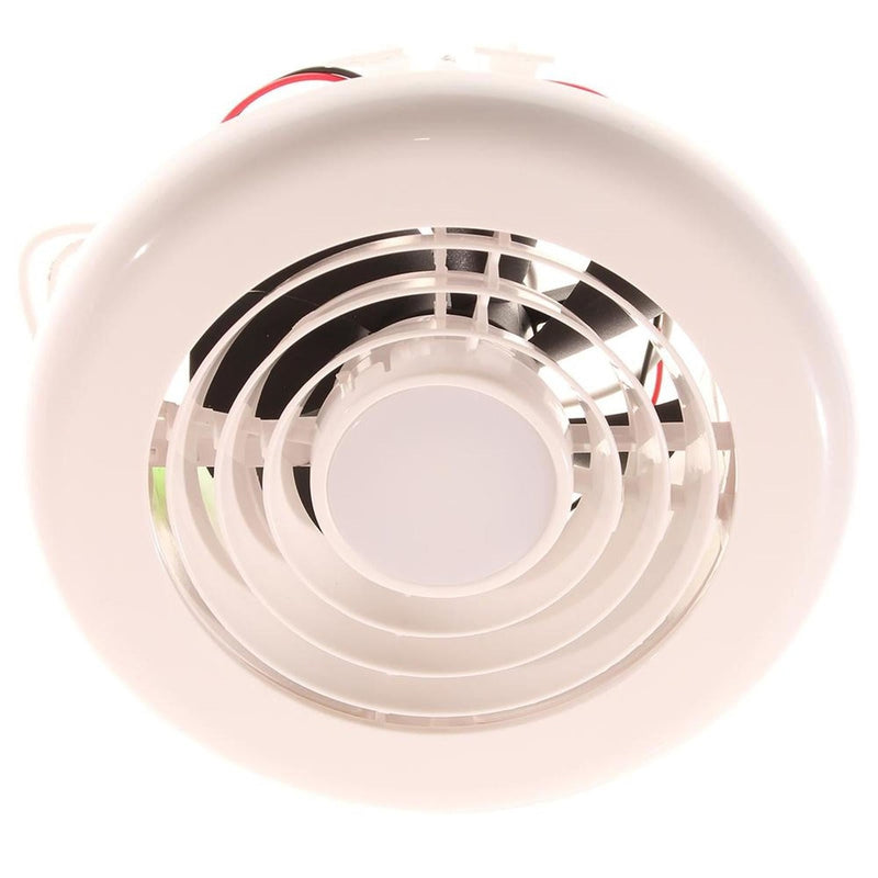 AG Extractor Fan and Light 12V White Chrome AG - UK Camping And Leisure