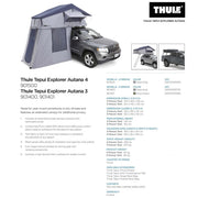 Thule Tepui Autana 4-person roof top tent haze grey 901500 Thule - UK Camping And Leisure