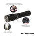 Sealey Aluminium Torch 5W SMD LED Adjustable Focus Rechargeable with USB Port Sealey - UK Camping And Leisure
