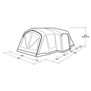 Outwell Montana 6 Air 6 Berth Four Room Tunnel Tent - View 20