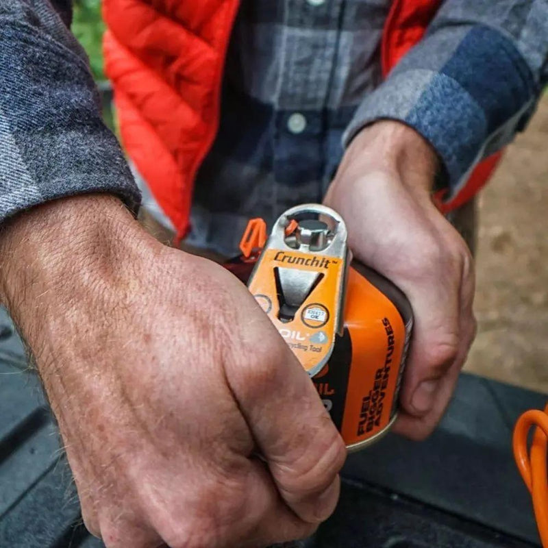 Jetboil CrunchIt Fuel Can Recycling Tool CRUNCH Steel Jetboil - UK Camping And Leisure