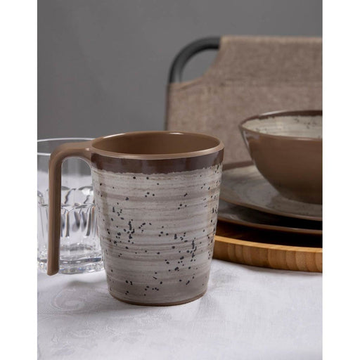 Bo-Camp Mug Halo L Melamine 4 Pieces Beige Bo-Camp - UK Camping And Leisure