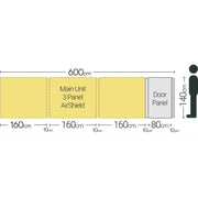 Quest Falcon Pro Airshield Windbreak Door Grey Quest Leisure - UK Camping And Leisure