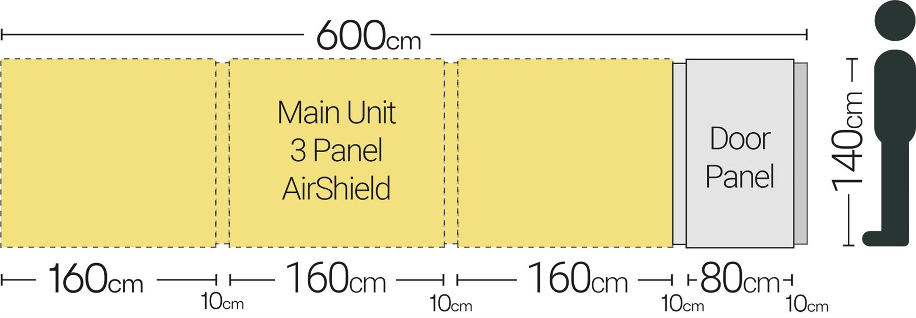 Quest Falcon Pro Airshield Windbreak Door Grey Quest Leisure - UK Camping And Leisure