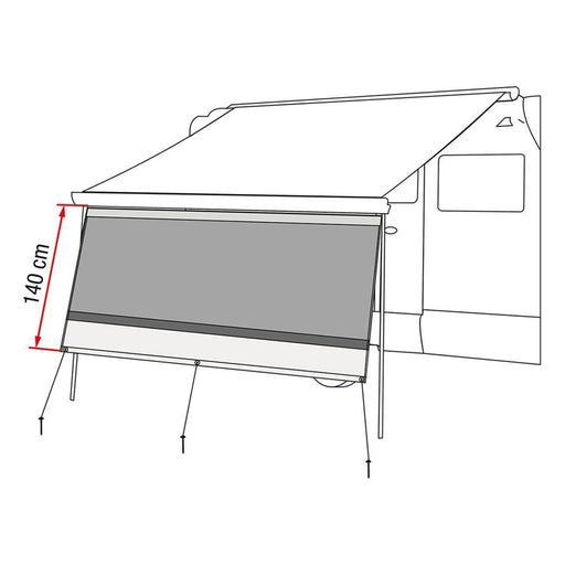 Fiamma Blocker 325 Front Panel Privacy Panel for Outdoor Use Fiamma - UK Camping And Leisure