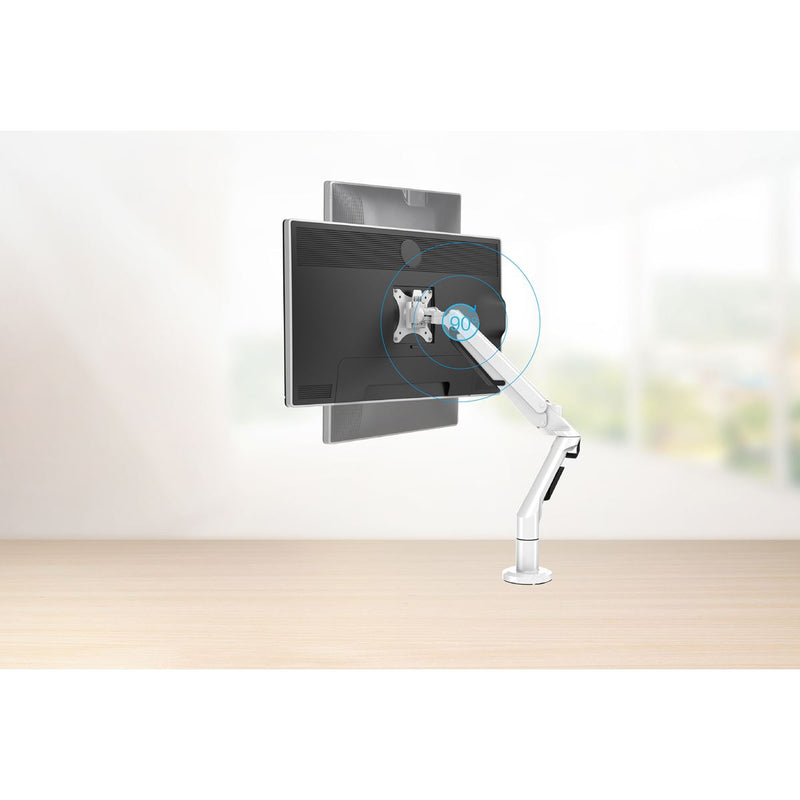 Dellonda Adjustable Single Monitor Arm with 360 Rotation - White DH26 Dellonda - UK Camping And Leisure