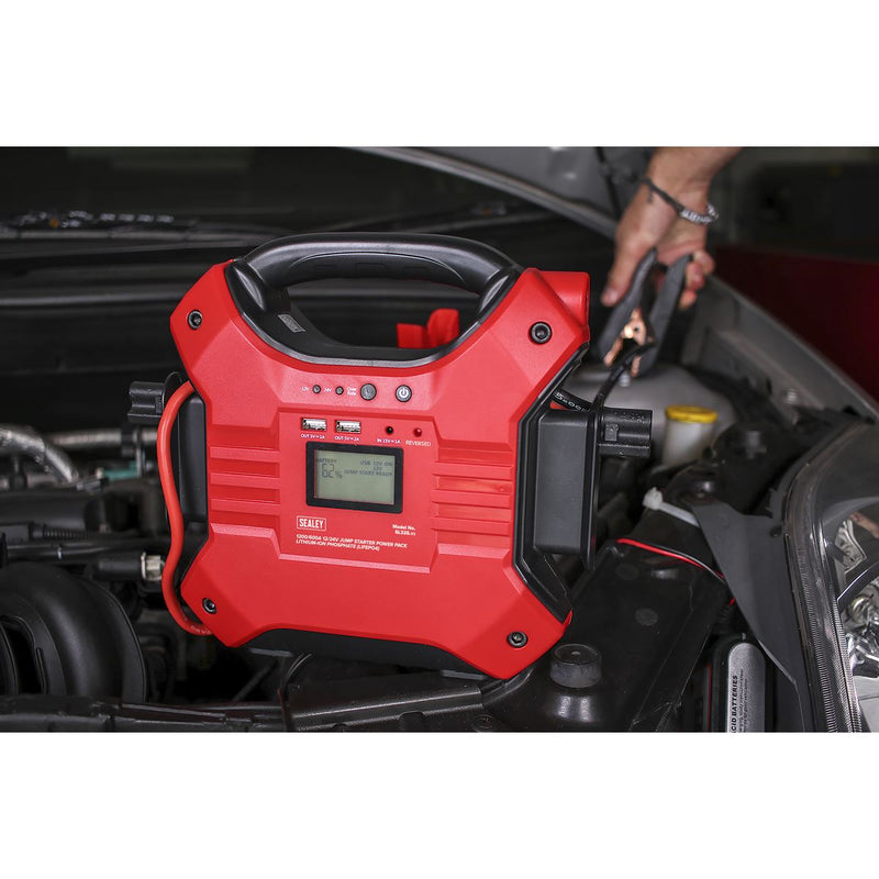 Sealey Jump Starter Power Pack LiFePo4 12/24V 1200/600 Peak Amps SL32S Sealey - UK Camping And Leisure