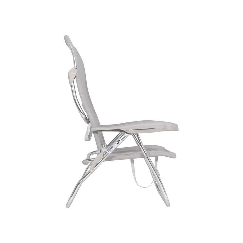 Crespo Beach Chair AL/223 Light Grey Crespo - UK Camping And Leisure
