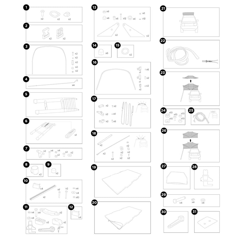 Thule Rainfly M Dark Slate Spare Part