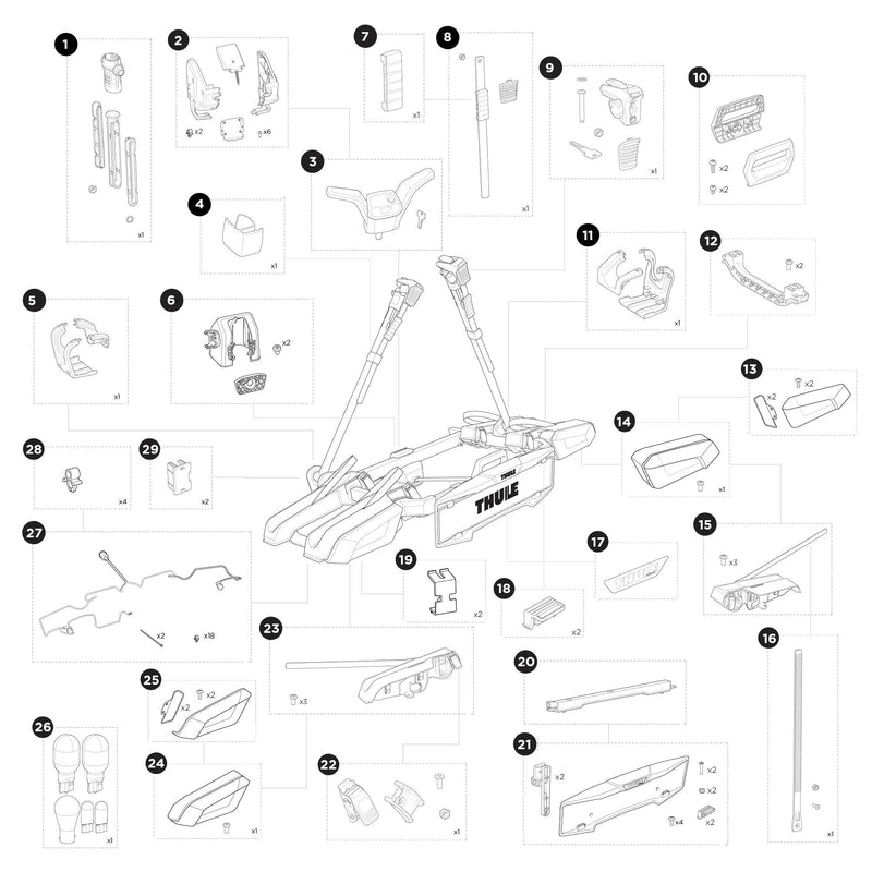 Thule Logotype Decal - Spare Part for Roof Racks
