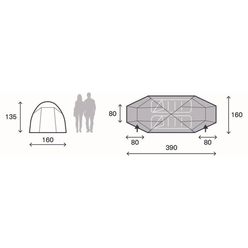 Kampa Mossborn 02 Aegean 2 Person Poled Tent - View 12