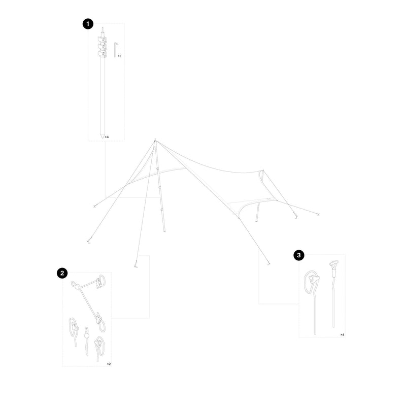 Thule Storm Line 3m Set of 4 Spare Parts