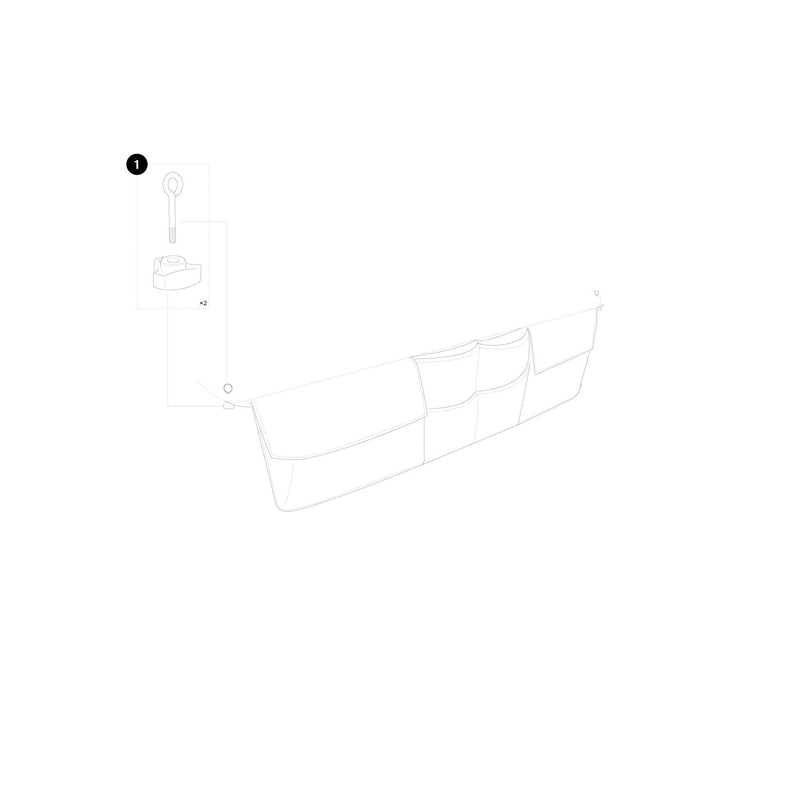 Thule Hardware Outset Organizer Spare Part MPN 1500055654