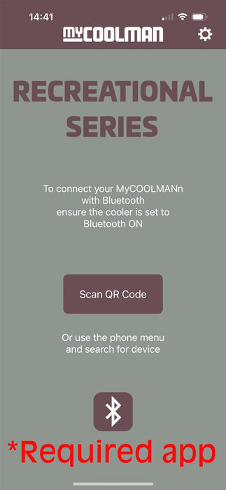 myCOOLMAN 60L Portable Fridge/Freezer Single Zone 12/24V DC + 240V AC Bluetooth App Control