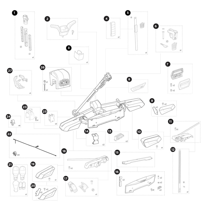 Thule Coupling Covers Spare Part MPN 1500055707