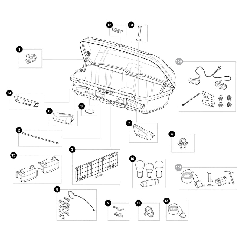Thule Spares Clips for license plate holder - 1500055388