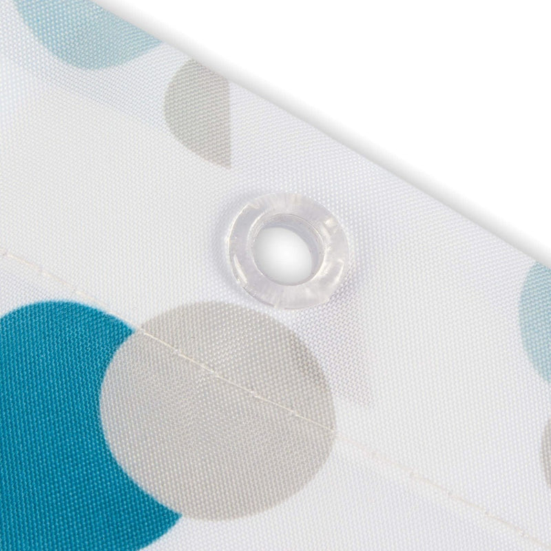 Shower Curtain White & Green Dot 234701 Rayen - UK Camping And Leisure