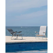Crespo Beach Chair AL/205 Dark Grey Crespo - UK Camping And Leisure