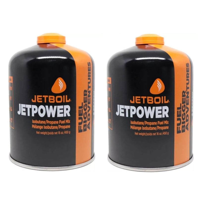 2x Jetboil JetPower Butane Gas Fuel 450g Canister Jetboil - UK Camping And Leisure