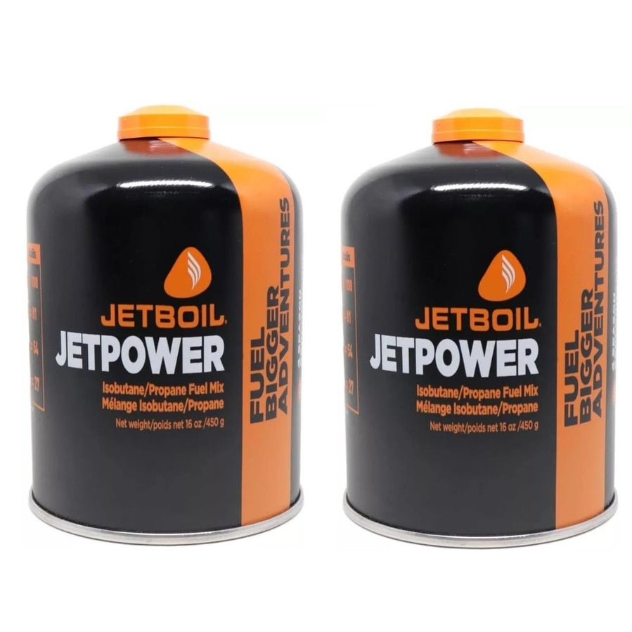Butane Jet Size 2x Jetboil JetPower Butane Gas Fuel 450g Canister — UK Camping And Leisure