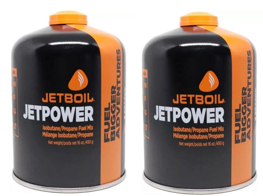 2x Jetboil JetPower Butane Gas Fuel 450g Canister Jetboil - UK Camping And Leisure