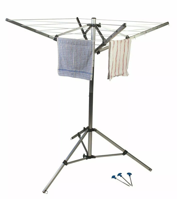 Kampa Quad 4 Arm Folding Airer / Washing Line - Compact
