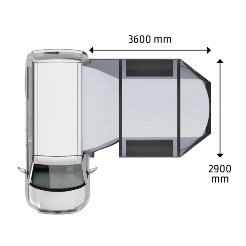 Kampa Dometic Action Air VW Campervan Driveaway Awning Height 180-210cms - View 3
