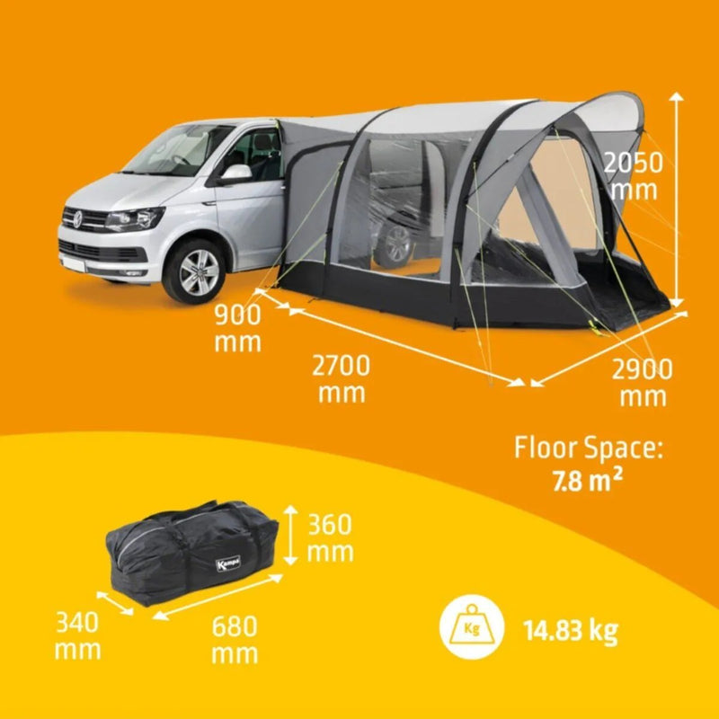 Kampa Dometic Action Air VW Campervan Driveaway Awning Height 180-210cms - View 6