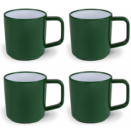 Kampa ABS Plastic Anti Slip Base Heat Resistant Camping Mug Set Fern Green