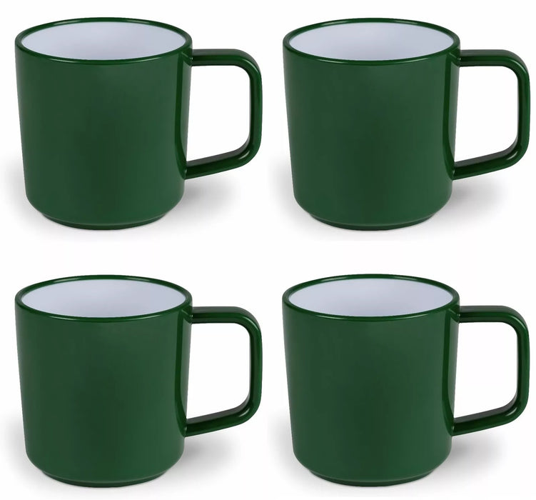Kampa ABS Plastic Anti Slip Base Heat Resistant Camping Mug Set Fern Green