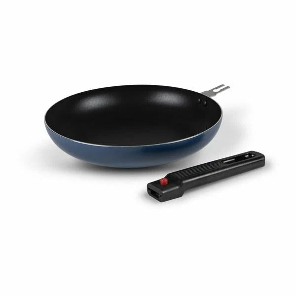 Kampa 24cm Frying Pan Round Camping Non Stick Removable Handle Midnight