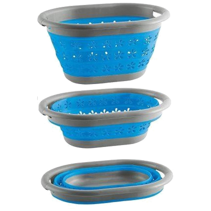 Kampa Collapsible Laundry Basket Clothes Washing Storage Pop Up Bin Folding