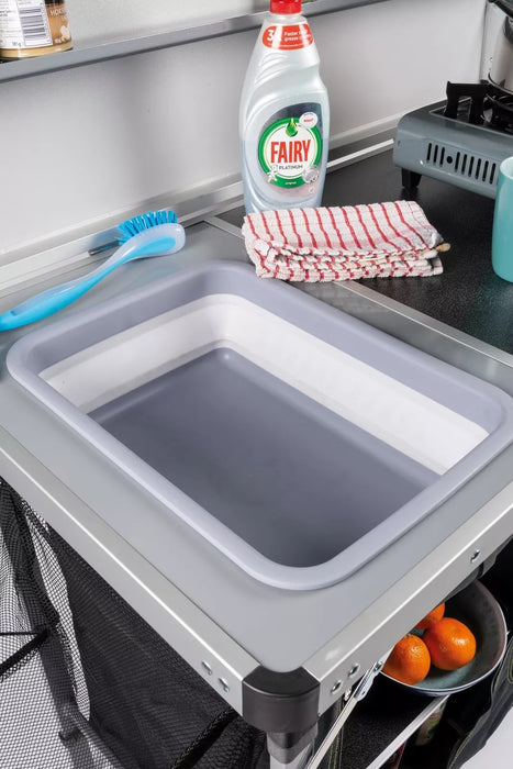 Kampa Dometic Chieftain Portable Camping Field Kitchen Stand And Sink Cupboard