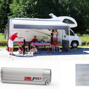 Fiamma Titanium F45L 500 Awning Royal Blue Fabric (06532A01Q) Winch Handle Wall Mounted Fiamma - UK Camping And Leisure