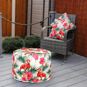 Gaeden Flamingo Palm Print Inflatable Ottoman Gardenwize - UK Camping And Leisure