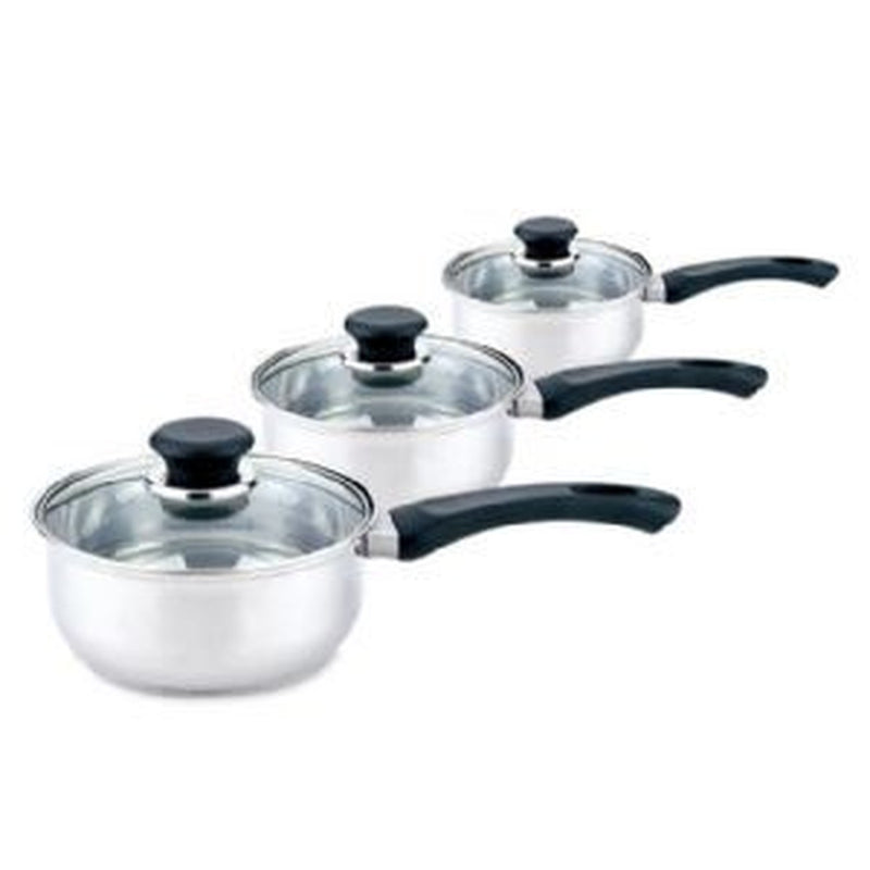 3 Piece Pan Set Stainless Steel 95541 UK Camping And Leisure - UK Camping And Leisure