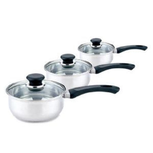 3 Piece Pan Set Stainless Steel 95541 UK Camping And Leisure - UK Camping And Leisure